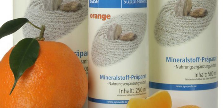 Basisches Mineralstoff-Präparat SYNOVEDA BASE SUPPLEMENT Orange Nahrungsergänzung